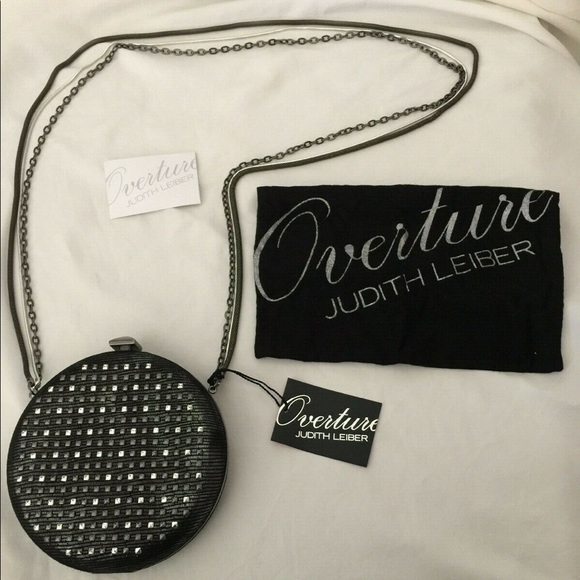 Judith Leiber circle studs clutch